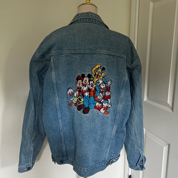 Vintage Disney 90s Oversized Denim Characters Jacket XL - Picture 1 of 10